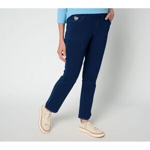 Fashion Women's Pants Sz XL Tall DreamJeannes Flat Waist Straight Blue A696906